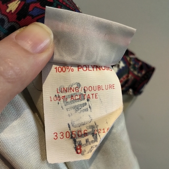 70's True Vintage Paisley Pencil Skirt Koret Piccolo Canadian Union Made (ILGWU) - Picture 13 of 16